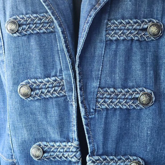 CHICO'S DENIM JACKET Size 2 (L/XL) - Picture 6 of 10